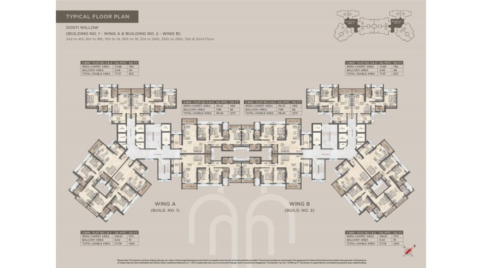 Typical Floorplan - A & B Wing